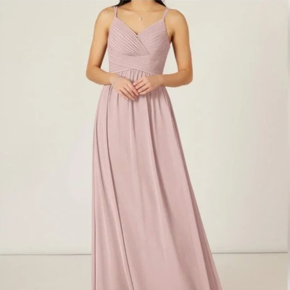 Azazie Blake Bridesmaid Dress | Dusty Rose Size 6